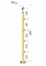 Dřevěný sloup, vrchní kotvení, 4 řadový, průchozí, vrch nastavitelný (ø 42mm), materiál: buk, broušený povrch s nátěrem BORI (bezbarvý)