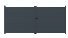 Křídlová brána, hliníková 4000 x 1788 mm