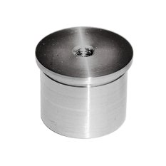 Spodek držáku madla (závit M8) na trubku ø 42,4 mm, broušená nerez K320 / AISI304, na nalepení