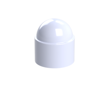 Krytka plastová na matice a šrouby M5 bílá