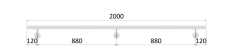 Madlo 40x40mm, L-2000mm, broušená nerez AISI304