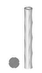 Tyč kruhová 12mm, zdobená - vzor slza, L=3000mm, cena za kus