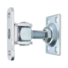 Záves M16 s platňou 75 x 55 mm, otvárateľný 90°, nastaviteľný, čiastočne pozinkovaný, s AL prírubou