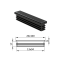 Krytka plastová 20 x 100 mm, černá