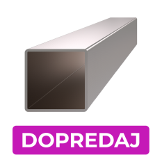 Profil uzavřený 40x40x2 mm, cena za 1 ks (1 m), broušená nerez K320 / AISI304