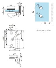 TGHS90RH SC - Záves pravý 90°