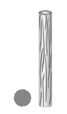 Tyč kruhová kuželová, vzor réva ø16 - 20 mm, 1100 mm