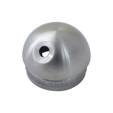 Spodek držáku madla na trubku ø 42,4 mm, se závitem M8, broušená nerez K320 / AISI304