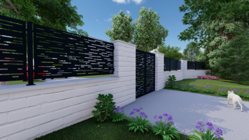 Designová kovová výplň, laserem vypálený vzor 8311, rozměr 1000x2000x2,0 mm +/- 0,5%, výška výpalku 15,5 mm, bez povrchové úpravy, perforace 15%