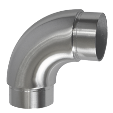 Spojka oblouková 90° na trubku ø 48,3 mm, broušená nerez K320 / AISI304