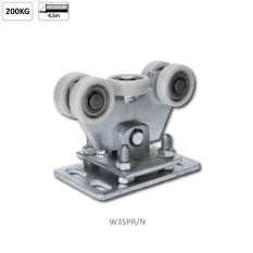 Vozík regulovatelný pro profil 70x70x4 mm, polyamidová kolečka