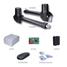 CAME KRONO STANDARD sada pro dvoukřídlou bránu do 2.5 m/křídlo, 1x KR300D, 1x KR300S (230V, 240W, 1500N), 1x ZF1N, 1x AF43S, 1x TOP44RBN, 1