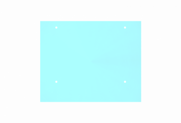 Transparentní ESG / VSG sklo, rozměr 1250x1000mm, tloušťka: 12.76mm s fólií a výřezy na držáky EB1-PRJ, průměr díry ø25mm