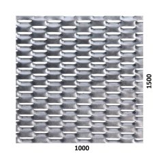 Tahokov Zn, oko: 47x18mm, mostík: 8mm (1000x1500x1,5mm), orientace oka: rozměr oka 47mm je rovnoběžná s rozměrem tabule 1000mm