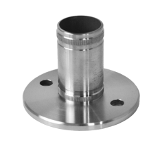 Kotevní deska (ø 100 mm) na trubku ø 42,4 mm, broušená nerez K320 / AISI304