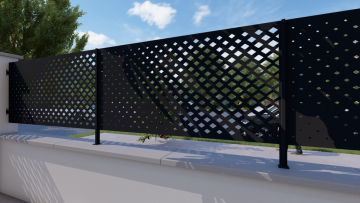 Designová kovová výplň, laserem vypálený vzor 9010, rozměr 1000x2000x2,5 mm +/- 0,5%, bez povrchové úpravy, perforace 22%