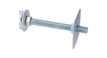 Zemní šroub / zemní vrut - pätka piliera M24, 110x110x900mm, zinková barva