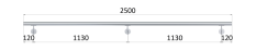 Madlo ø 42.4mm, L-2500mm, broušená nerez AISI304