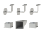 Madlo 2000mm (set:3ks úchyt, madlo 40x40mm s ukončením), brúsená nerez K320 /AISI304