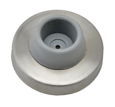 Nerezový doraz dveří s gumou (ø 57x24mm), broušená nerez K320 / AISI304