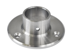 Příruba spodní (ø 85mm) na trubku ø 33.7mm, broušená nerez K320 / AISI304