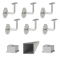 Madlo 5500mm (set:6ks úchyt, madlo 40x40mm s ukončením), brúsená nerez K320 /AISI304