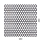 Děrovaný plech kruhový přesazený Fe, otvor: ø 6.0 mm, rozteč: 9.0 mm, (1000x2000x1,5 mm)