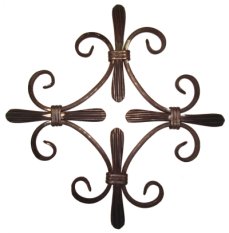 Kovářský ornament H 360 x L 360 mm, 12 x 6 mm