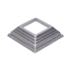 Krytka plechová, 100 x 100 x 29 mm, díra: 52 x 52 mm