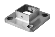 Příruba spodní (92x92mm) na jekl 40x40mm, broušená nerez K320 / AISI304