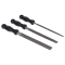 3 dílná sada dielenských pilníků délka 200mm, sek 2, obsahuje: úsečkový, kruhový, plochý