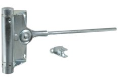Dverový pružinový zatvárač pozinkovaný H - 100mm, L - 240mm, max. hmotnosť dverí 40kg