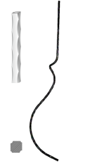 Kovaná výplň zábradlí H1000xL210mm,12x12mm,válcovaná ocel