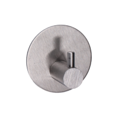 Nalepovací háček s 3M pásků, kulatý, základna: 35x3mm, broušená nerez K320/ AISI 304