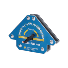 Svařovací magnet / svařovací úhel, vypínací, zatížení 50kg, měřící úhly: 45, 90, 135, feritový