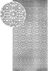 Plech pozinkovaný 2000x1000x1,2mm, lisovaný vzor KVĚT 2, 3D efekt. Skutečný rozměr +/- 0,5%