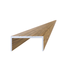 U profil 50 x 22 x 6000 mm, hliník, lak se strukturou OŘECH