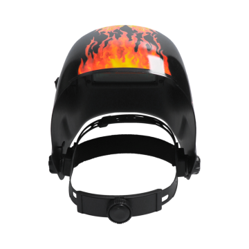 Svářečská helma samostmívací, motiv lebka v plamenech