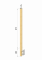 Dřevěný sloup, boční kotvení, bez výplně, vnější, vrch pevný, (40x40mm), materiál: buk, broušený povrch s nátěrem BORI (bezbarvý)