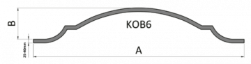Oblouk - délka 800 - 1100 mm - Materiál oblouka: KPH 30x5, Typ oblouku: KOB 3
