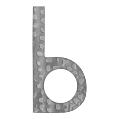 Domovní písmeno b, 120x80mm zdobené, bez povrchové úpravy