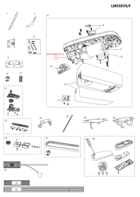 041A4001EV-2 riadiaca jednotka pre LiftMaster LM50EVF a LM55EVF