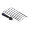 6 dílná sada jehlových pilníků, délka 180mm, sek 2, plastový držák