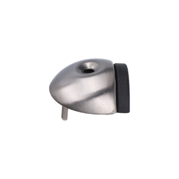 Nerezový doraz dveří s gumou (56x46x18 mm), broušená nerez K320 / AISI304