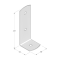 Pätka stĺpika 60x62x170mm, 2mm pozink