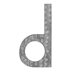 Domovní písmeno d, 120x80mm zdobené, bez povrchové úpravy