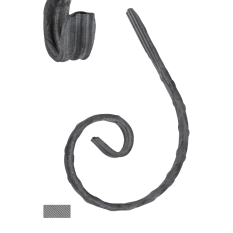 Polkruh 150x100mm, profil 12x6mm, valcované, široké rozkutie