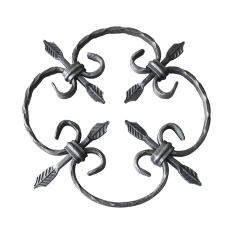 Kovářský ornament H 240 x L 240 mm, 12 x 6 mm