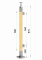 Dřevěný sloup, vrchní kotvení, výplň: sklo, pravý, vrch pevný (40x40 mm), materiál: buk, broušený povrch bez nátěru