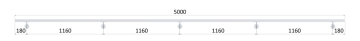 Madlo 5000mm (set:5ks úchyt, madlo 40x40mm s ukončením), brúsená nerez K320 /AISI304